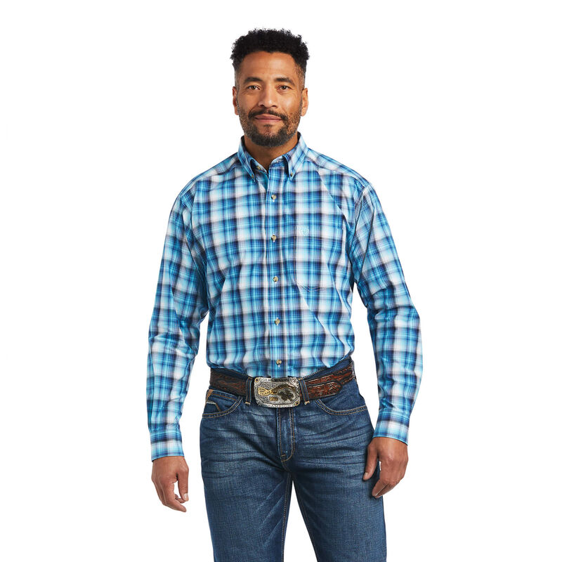 Ariat Hemden Herren - Pro Series Mateo Classic Fit Blau/Schwarz/Weiß ( UDXAB-4035 )